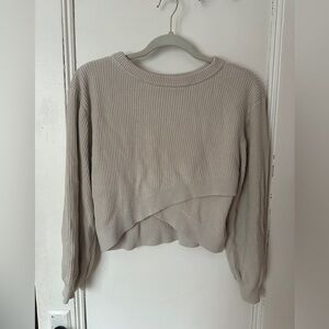 Lululemon Reversible Crossover Sweater beige/cream color